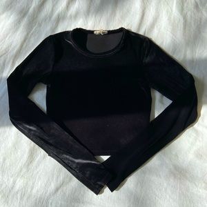 Velvet crop top